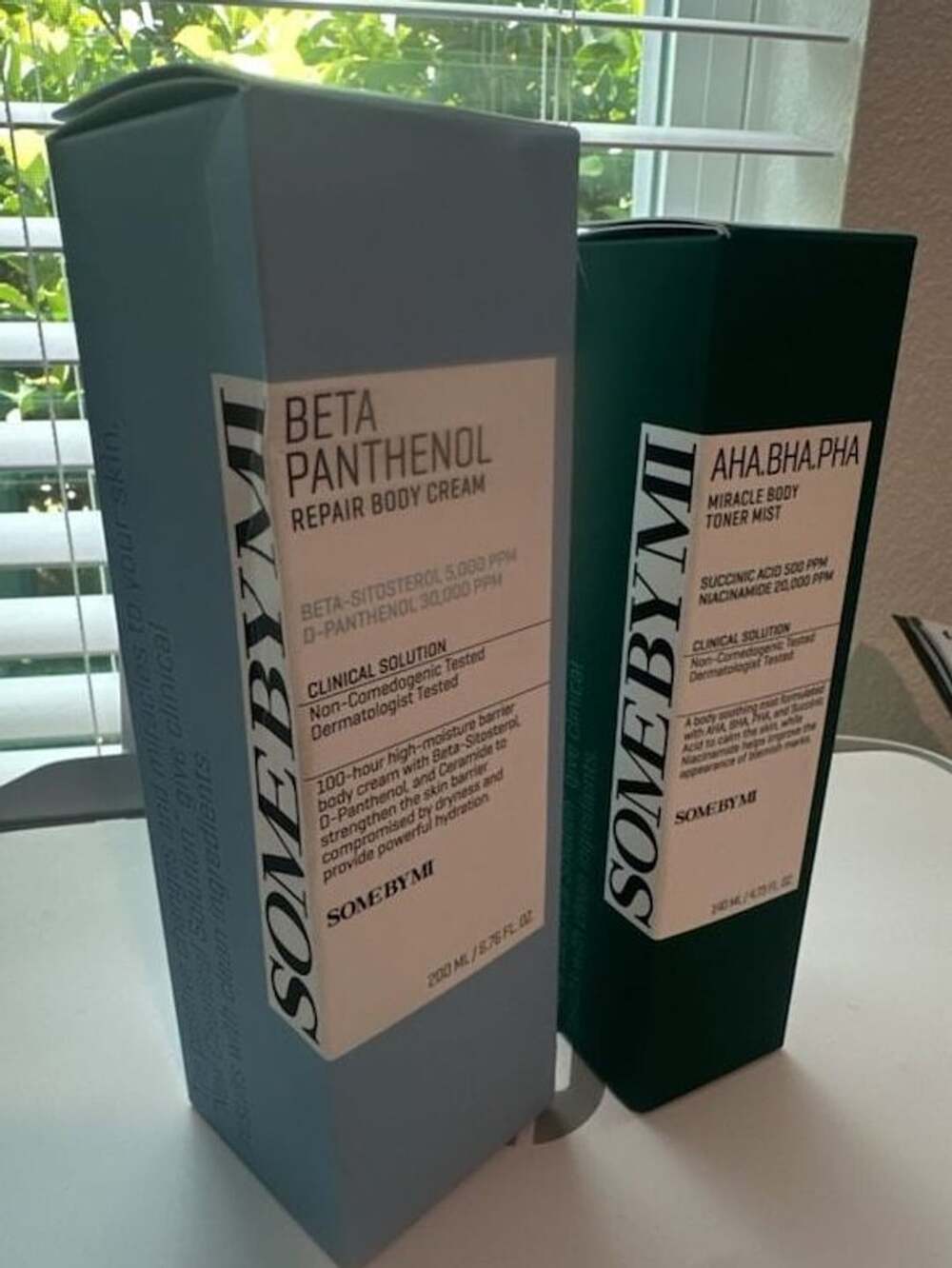 SOME BY MI Beta Panthenol Repair Body Cream and AHA.BHA.PHA Miracle Body Toner